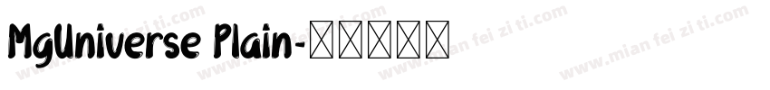 MgUniverse Plain字体转换